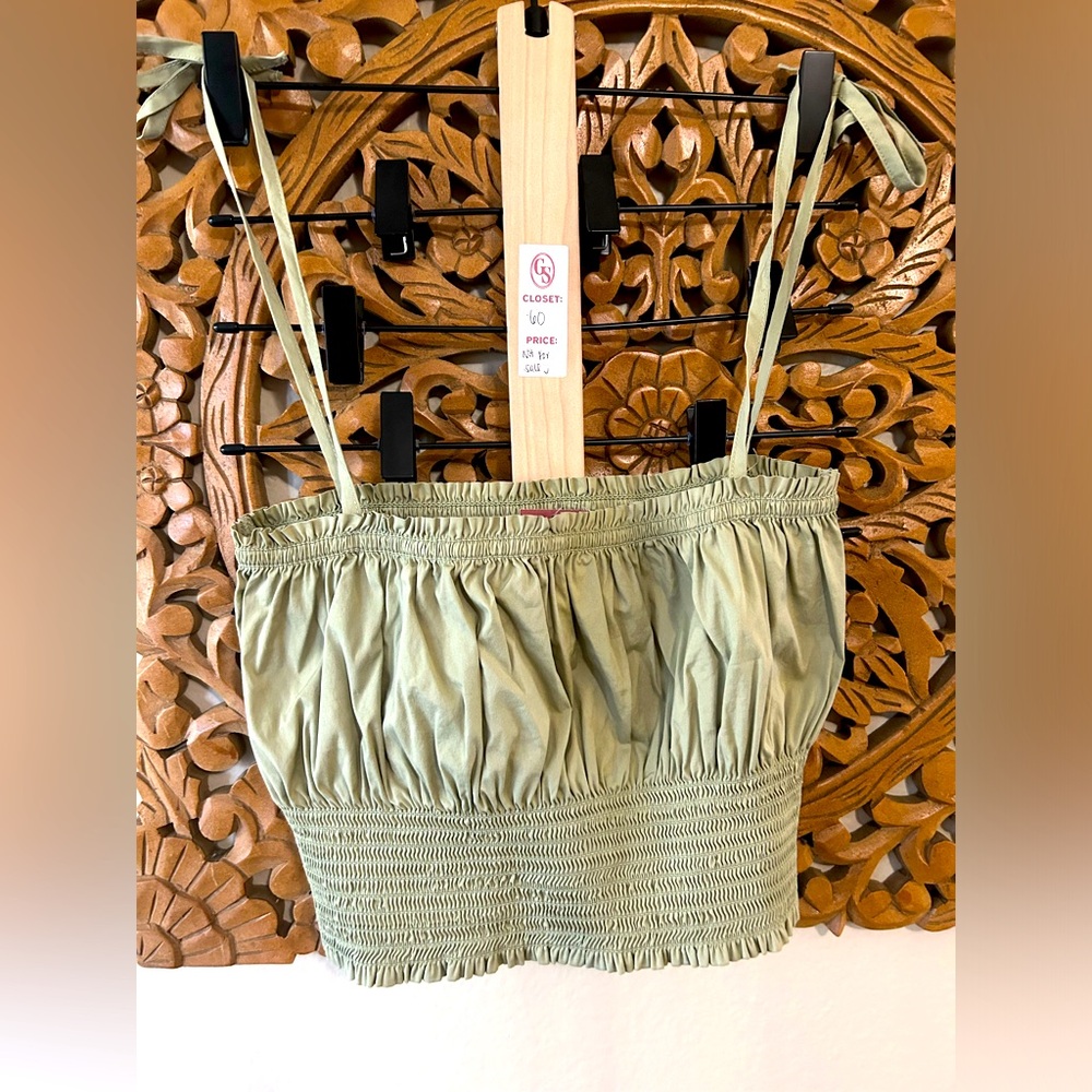 Danielle Bernstein women's smocked tank top